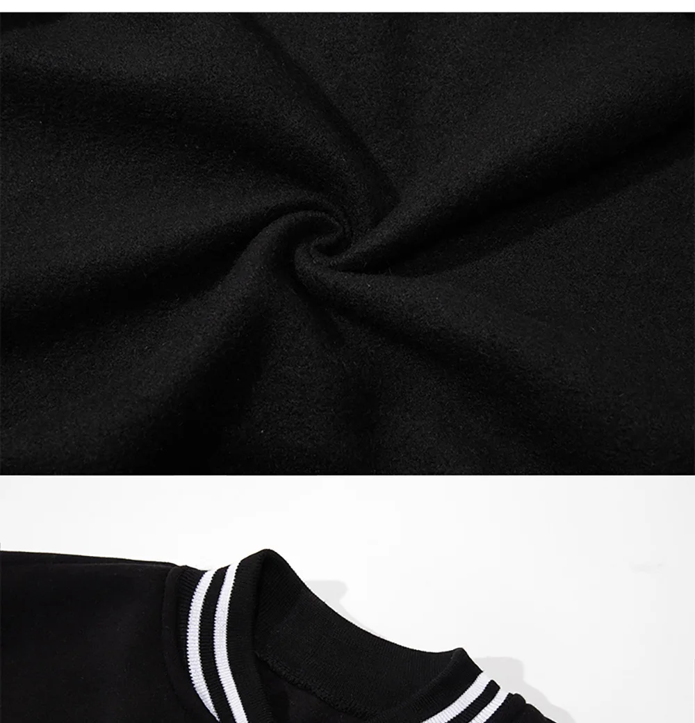 Black White Gray Collision Color Jacket Loose Oversized S-5XL Clothes Men Baseball Clothes Street Coat Warm Fleece Soft Jackets