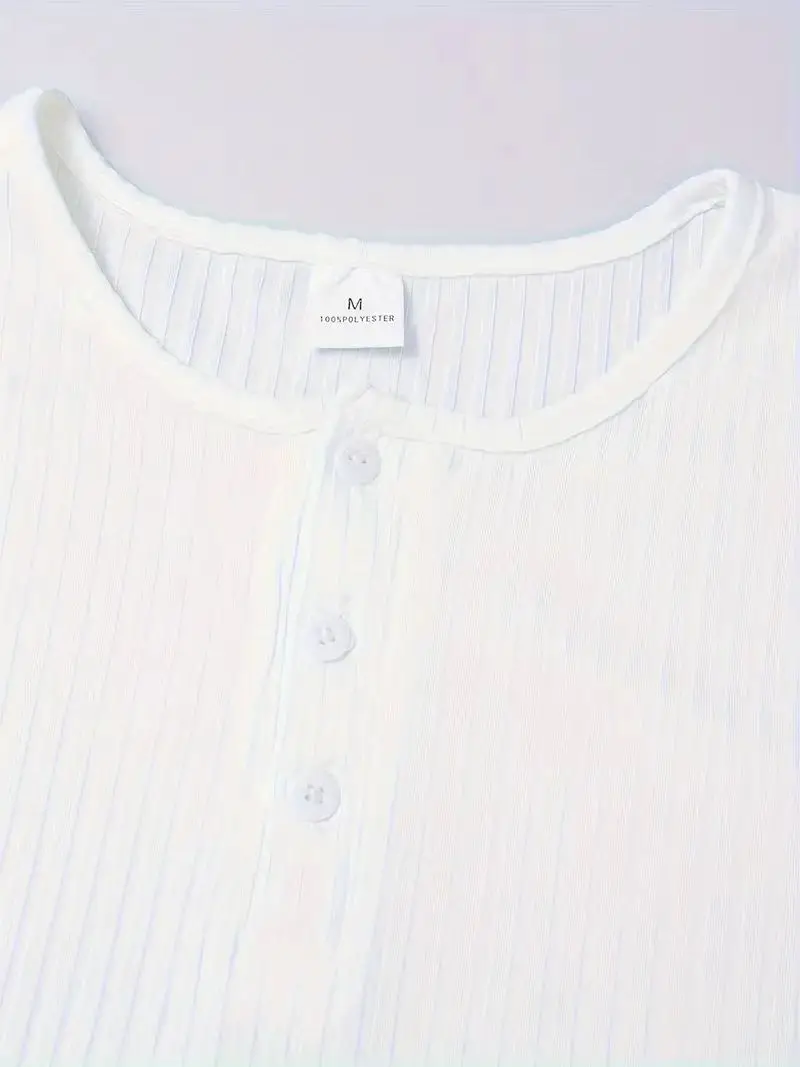 Autumn Men's Collarless Breasted Henry Shirt Top Fitness High Stretch Base Shirt Solid Color Plus Size Casual Long Sleeve