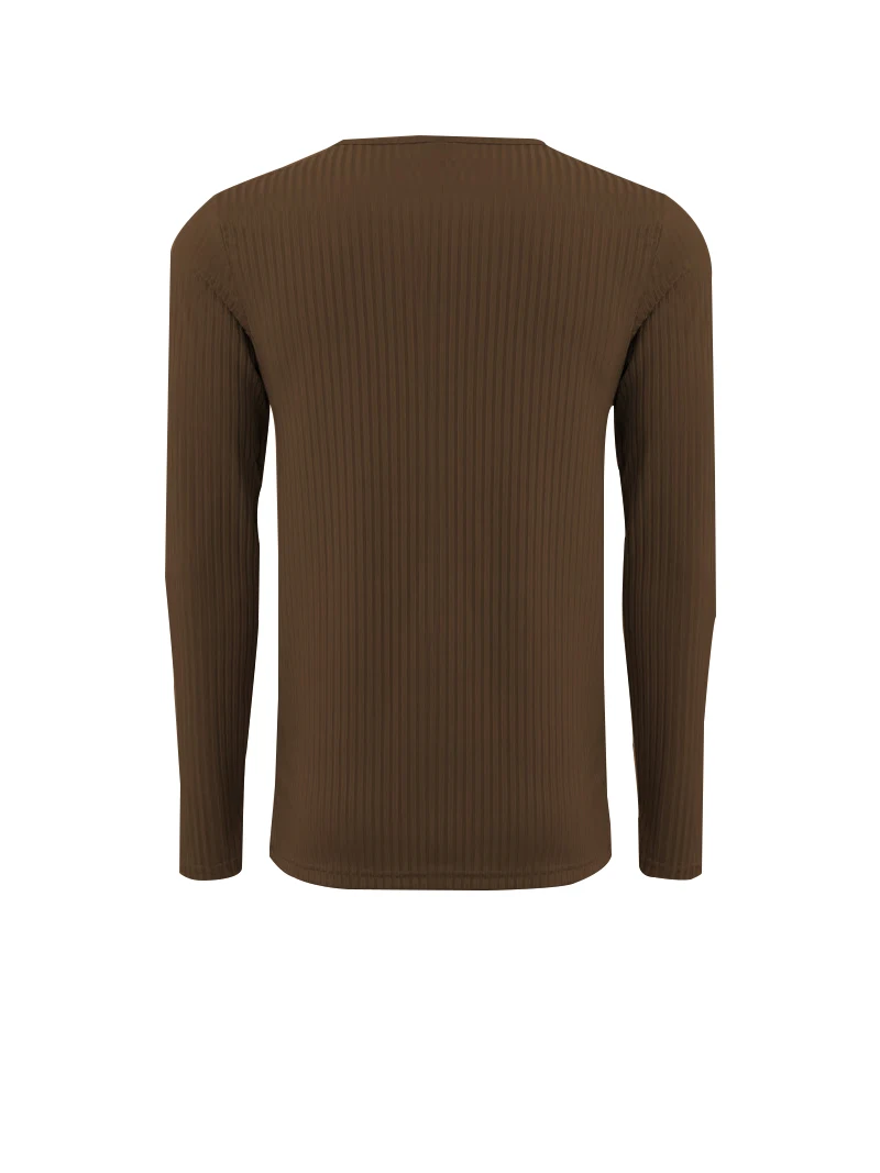 Autumn Men's Collarless Breasted Henry Shirt Top Fitness High Stretch Base Shirt Solid Color Plus Size Casual Long Sleeve