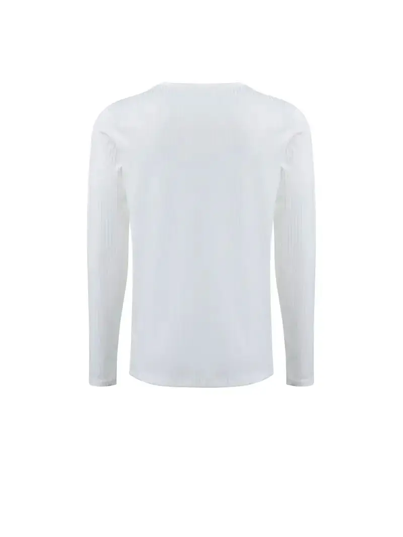 Autumn Men's Collarless Breasted Henry Shirt Top Fitness High Stretch Base Shirt Solid Color Plus Size Casual Long Sleeve