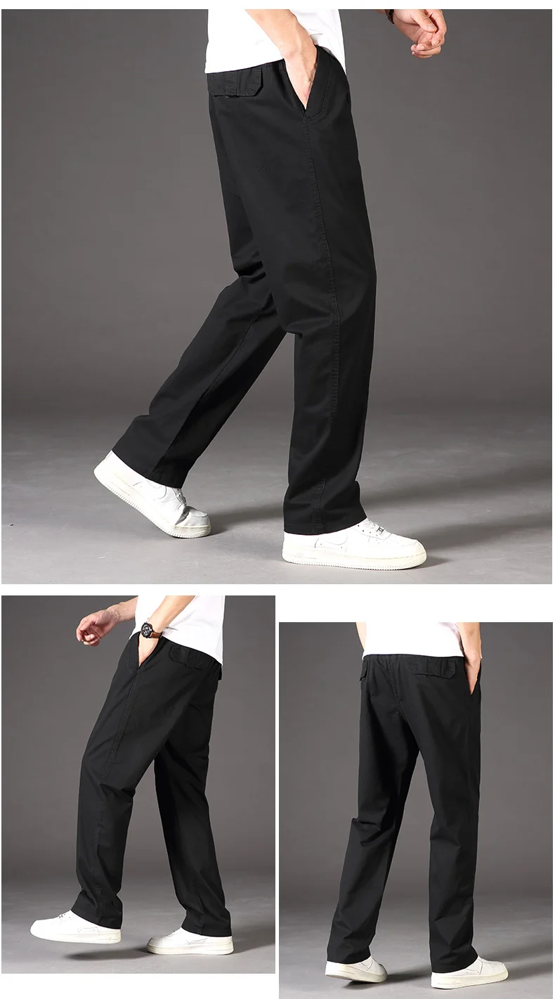 Plus Size Men's Cargo Pants Casual Loose Multi Pocket High Quality Cotton Pants Long Trousers Mens Jogger Pants 5XL 6XL