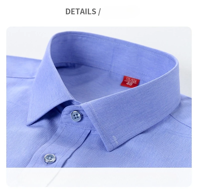 Vintage 64% Cotton Long Sleeve Shirts for Men Slim Fit Formal Plian Shirt Solid Color Fashion Korean Popular Red Clothes