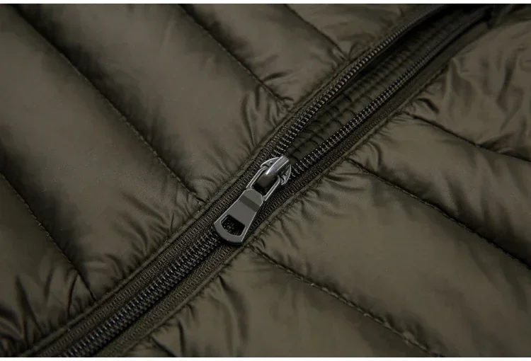 Down Jacket Men's 2024 New 90% White Duck Down Super Light Down Jacket Men's Lightweight Thermal Coat Hooded Feather Coat