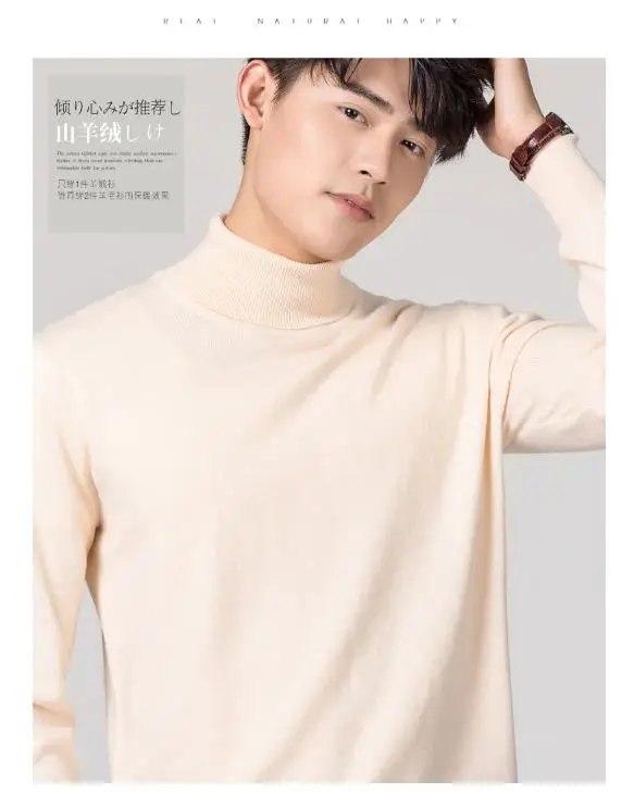 Cashmere Cotton Blend Turtleneck Men Jumper 2025 Autumn Winter Wram Clothes Vetement Homme Pull Homme Hiver Man Pullover Sweater