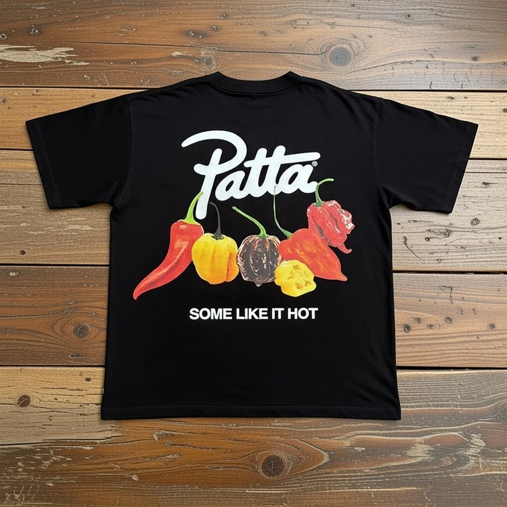New Arrival Patta Tshirt American Street Style with Palm Tree Star Print Man Short Sleeve Tops