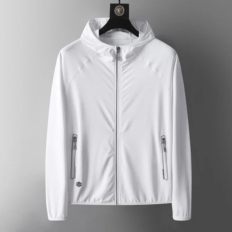 UPF50+ Summer UV Protection Hoodie Unisex Skin Coat Breathable Ice Silk Outdoor Sports Couple's Beach Street Lightweight Jacket