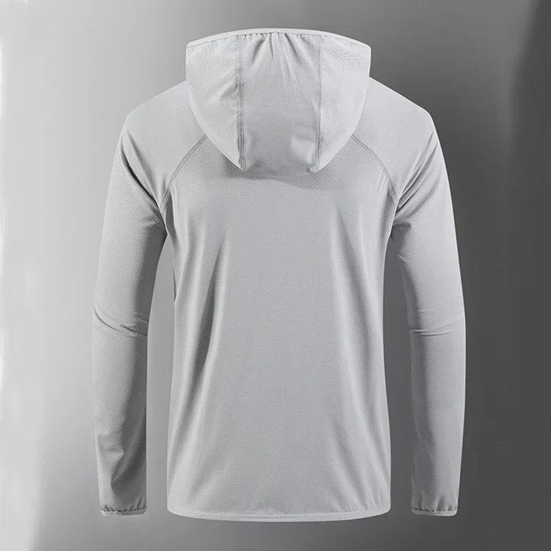 UPF50+ Summer UV Protection Hoodie Unisex Skin Coat Breathable Ice Silk Outdoor Sports Couple's Beach Street Lightweight Jacket