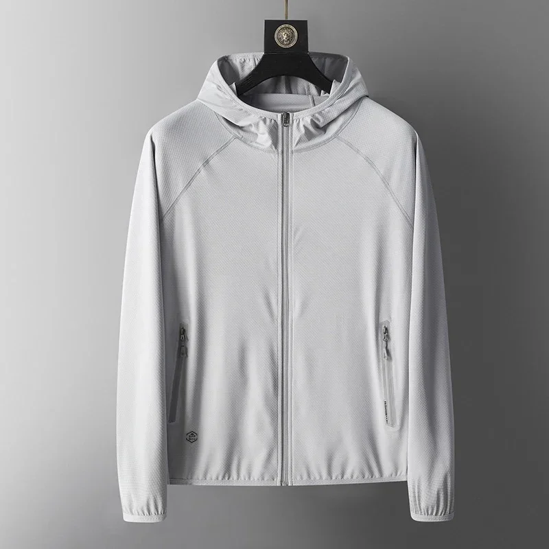 UPF50+ Summer UV Protection Hoodie Unisex Skin Coat Breathable Ice Silk Outdoor Sports Couple's Beach Street Lightweight Jacket