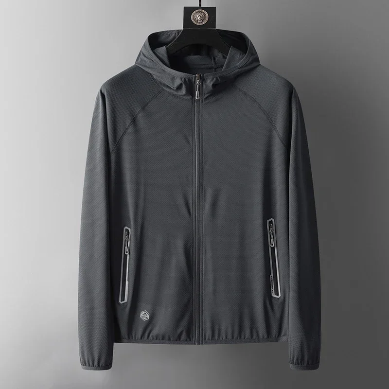 UPF50+ Summer UV Protection Hoodie Unisex Skin Coat Breathable Ice Silk Outdoor Sports Couple's Beach Street Lightweight Jacket