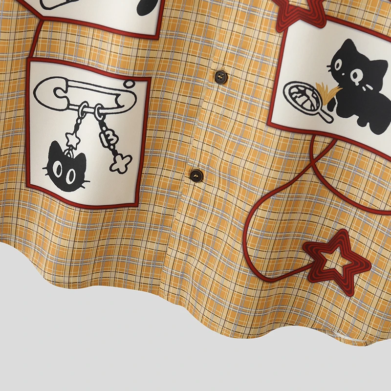 INCERUN Men Shirt Plaid Patchwork Patchwork Lapel Short Sleeve Men Clothing Loose Korean Style 2026 Summer Fashion Male Shirts