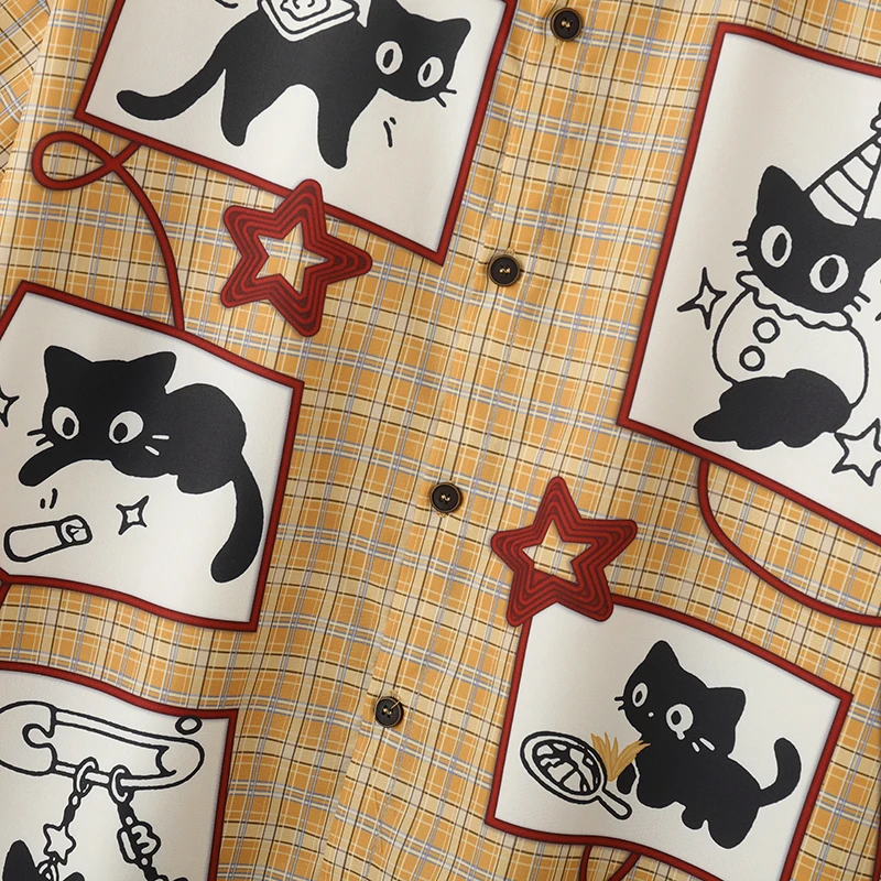 INCERUN Men Shirt Plaid Patchwork Patchwork Lapel Short Sleeve Men Clothing Loose Korean Style 2026 Summer Fashion Male Shirts
