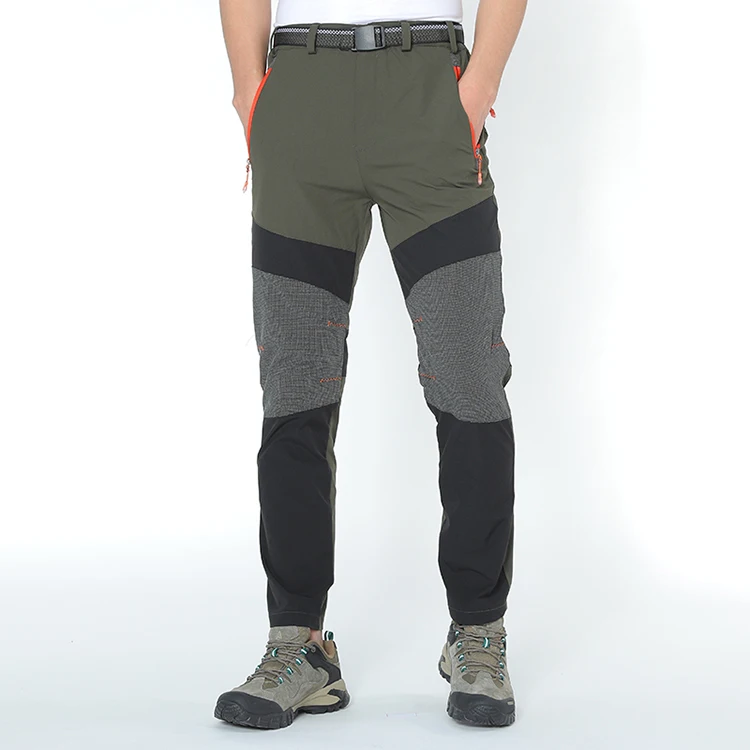 Men's Mountaineering Outdoor Pants with Four-Sided Elastic Quick Drying Pants, Light and Thin Summer Elastic Breathable Quick Dr