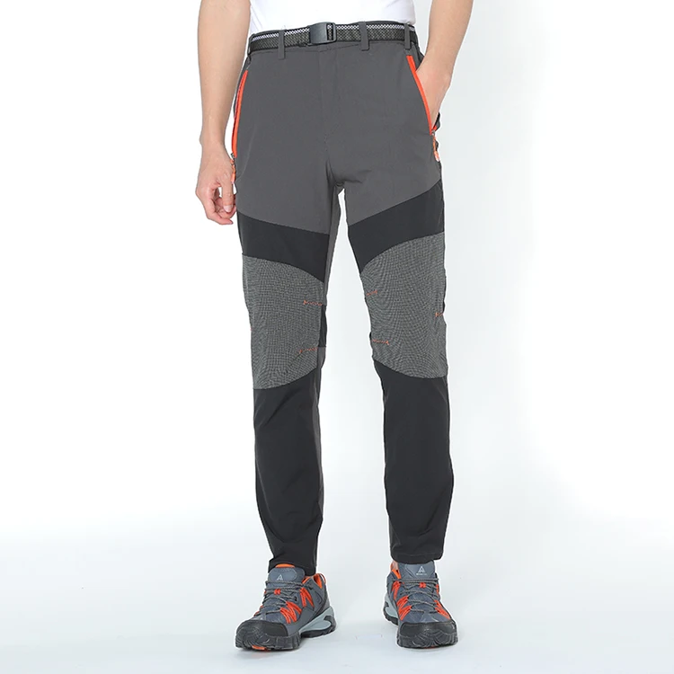 Men's Mountaineering Outdoor Pants with Four-Sided Elastic Quick Drying Pants, Light and Thin Summer Elastic Breathable Quick Dr
