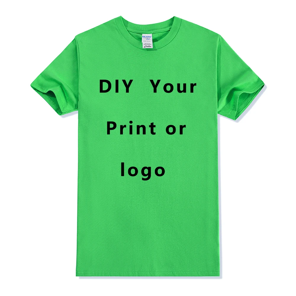 Custom Tshirt Front Back Print Professional Your Own Logo Text Photo Male Personalized Premium Gifts T-shirt EU Size 100% Cotton