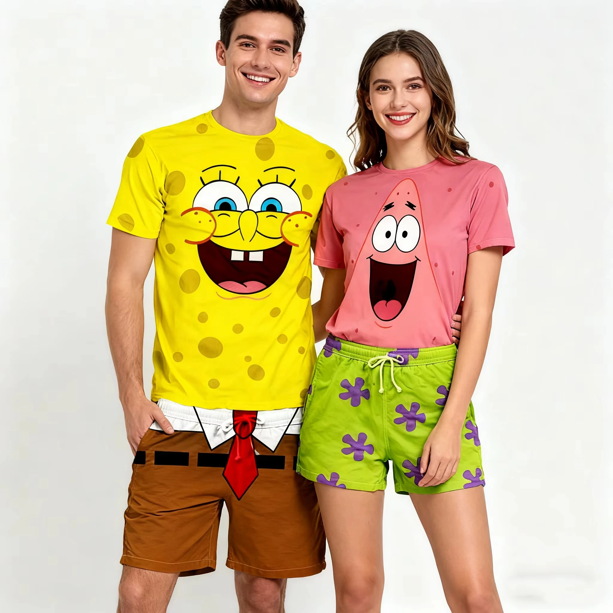 SpongeBob SquarePants Set, Unisex Cartoon Trendy Casual Beauty