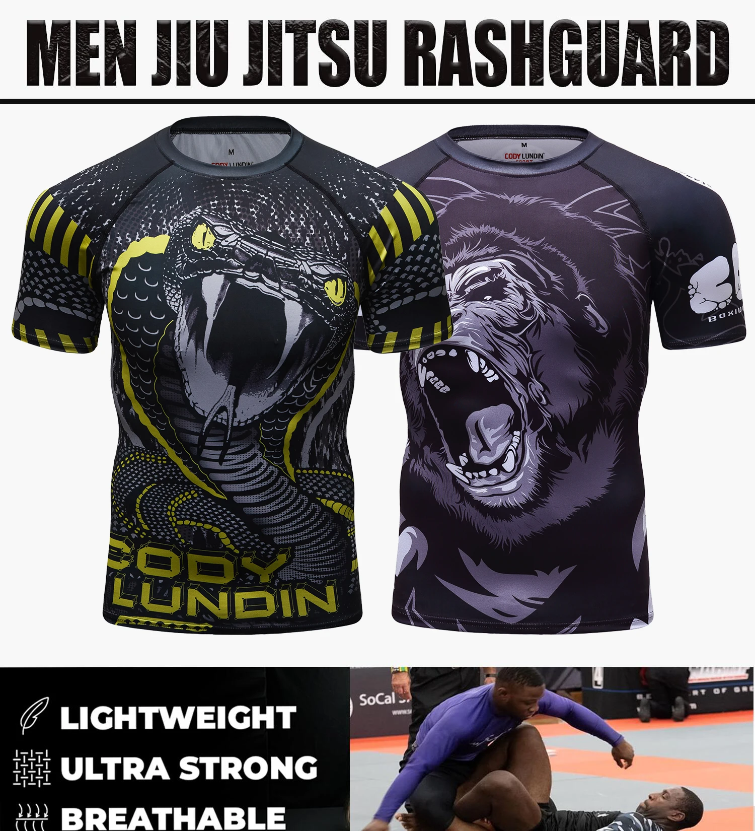 2 PCS Sports Suit Bjj Jiu Jitsu Gi Rashguard+MMA Shorts Muay Thai Pants Cool Boxing Grappling Wear Gym Fitness Running Clothes