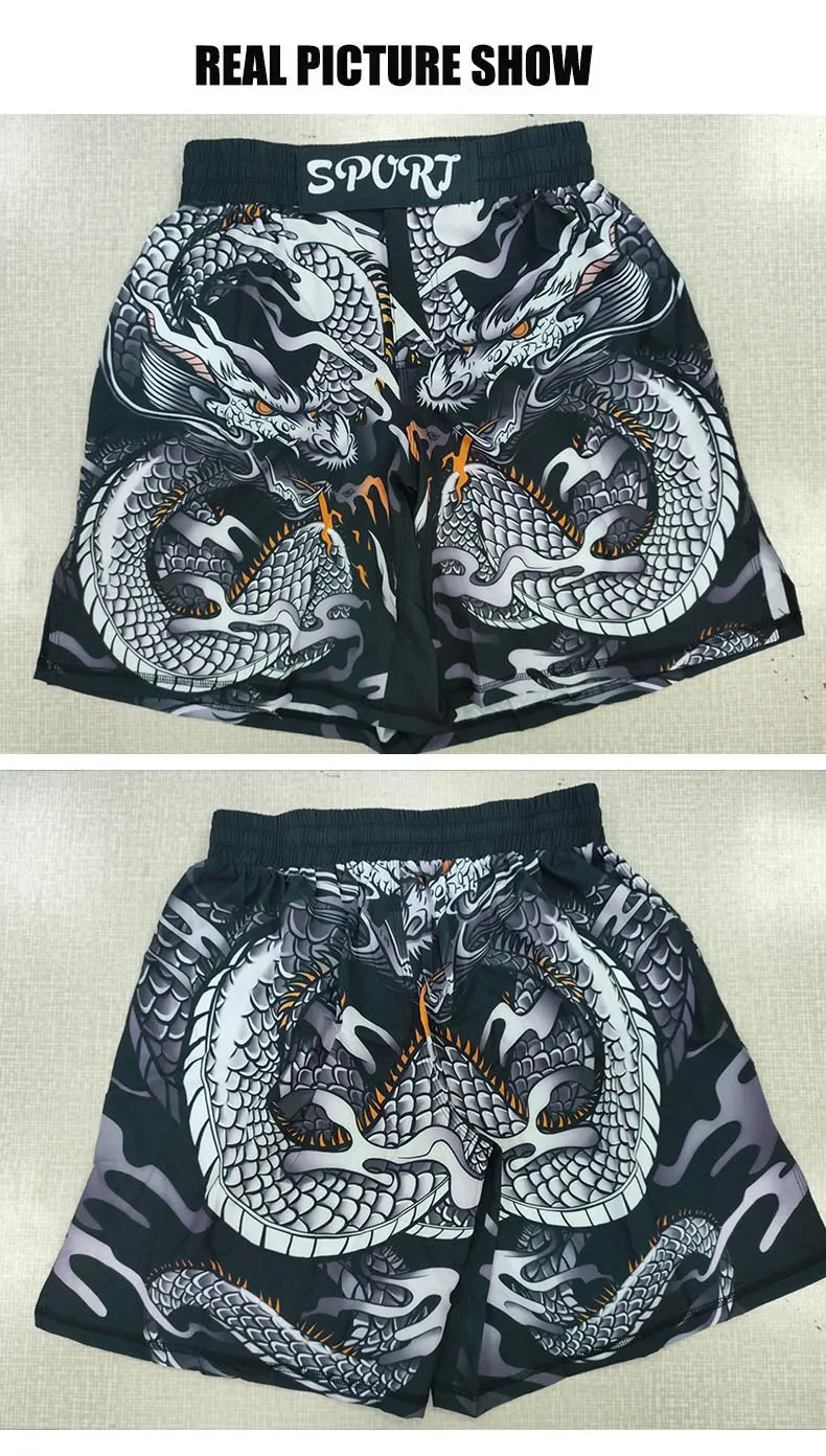 2 PCS Sports Suit Bjj Jiu Jitsu Gi Rashguard+MMA Shorts Muay Thai Pants Cool Boxing Grappling Wear Gym Fitness Running Clothes