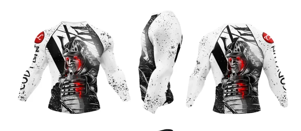 2 PCS Sports Suit Bjj Jiu Jitsu Gi Rashguard+MMA Shorts Muay Thai Pants Cool Boxing Grappling Wear Gym Fitness Running Clothes