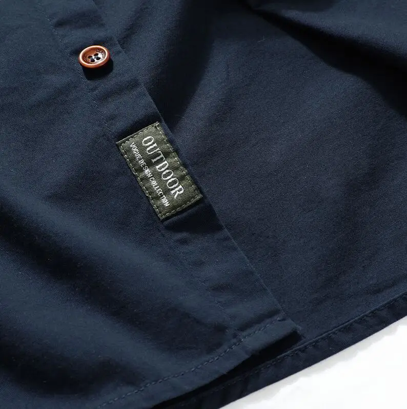 New Men Summer Short Sleeved Shirts Multi Pockets Military Tooling Shirts Quality 100% Cotton Male Outdoor Casual Shirts Size 5X