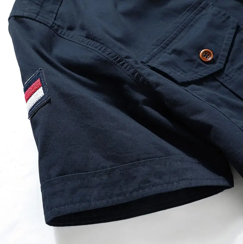 New Men Summer Short Sleeved Shirts Multi Pockets Military Tooling Shirts Quality 100% Cotton Male Outdoor Casual Shirts Size 5X