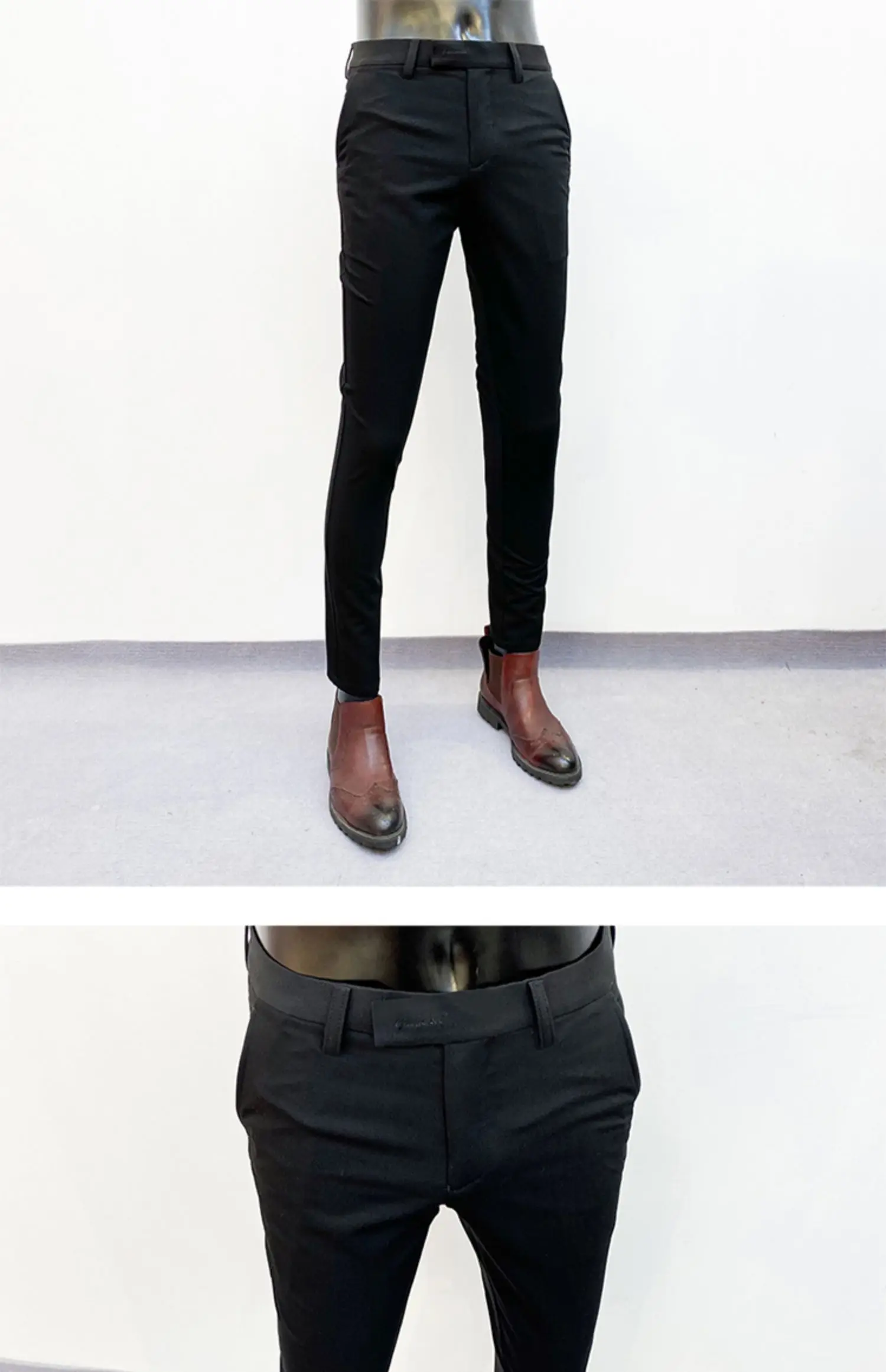 2025 Spring and Summer New Men's Casual Business Dress Pants Fashion Social Solid Wedding Party Suit Pants Slim Fit Suit Pants