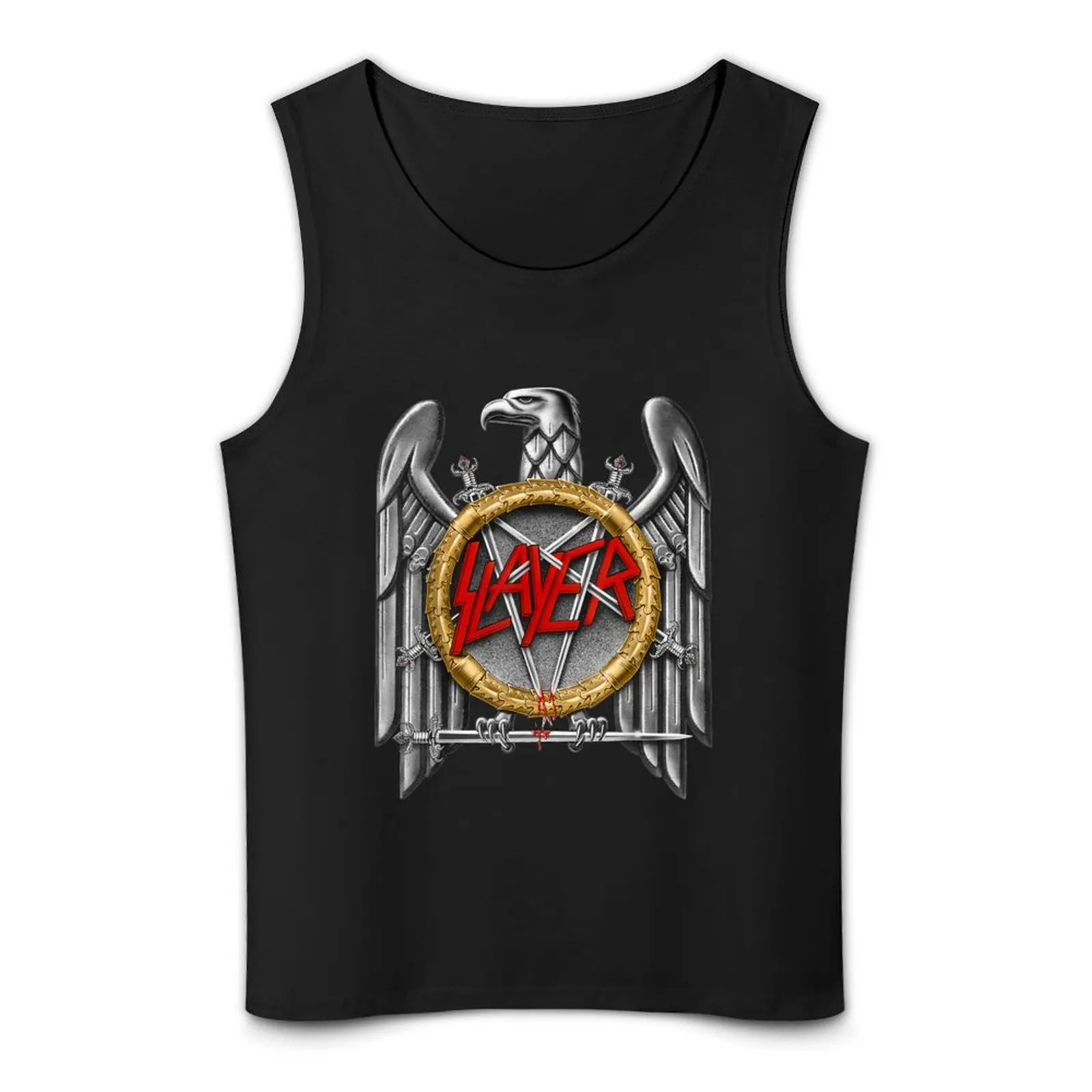 Slayer silver eagle Tank Top sleeveless vests Clothing Gym t-shirt man