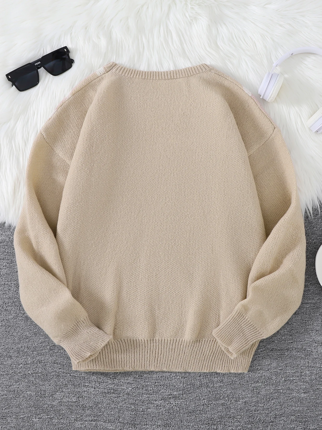 New Popular Autumn and Winter Spider Web Jacquard Pattern Pullover Sweater Casual Round Neck Knitted Men's Pullover