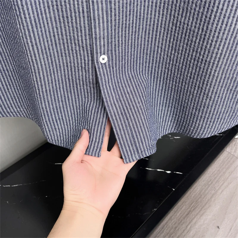 100% cotton short sleeve men's shirt luxury brand high-end pony embroidery fashion plaid summer new youth casual Paul lapel top