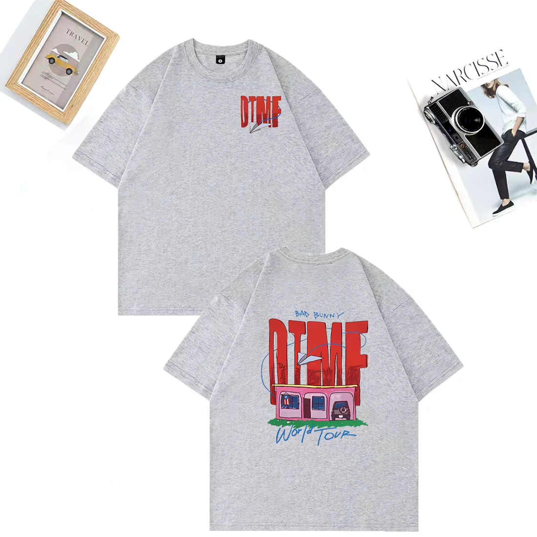 Singer Bad Bunny DTMF World Tour 2026 NEW T Shirts Men Women Vintage Fashion Streetwear 100% Cotton Short Sleeve Plus Size Tops