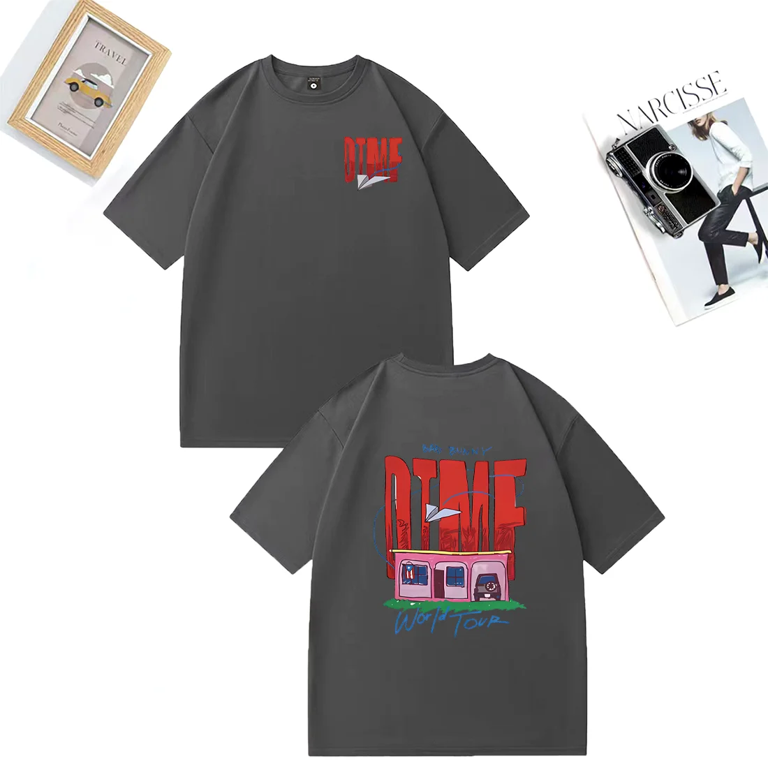 Singer Bad Bunny DTMF World Tour 2026 NEW T Shirts Men Women Vintage Fashion Streetwear 100% Cotton Short Sleeve Plus Size Tops