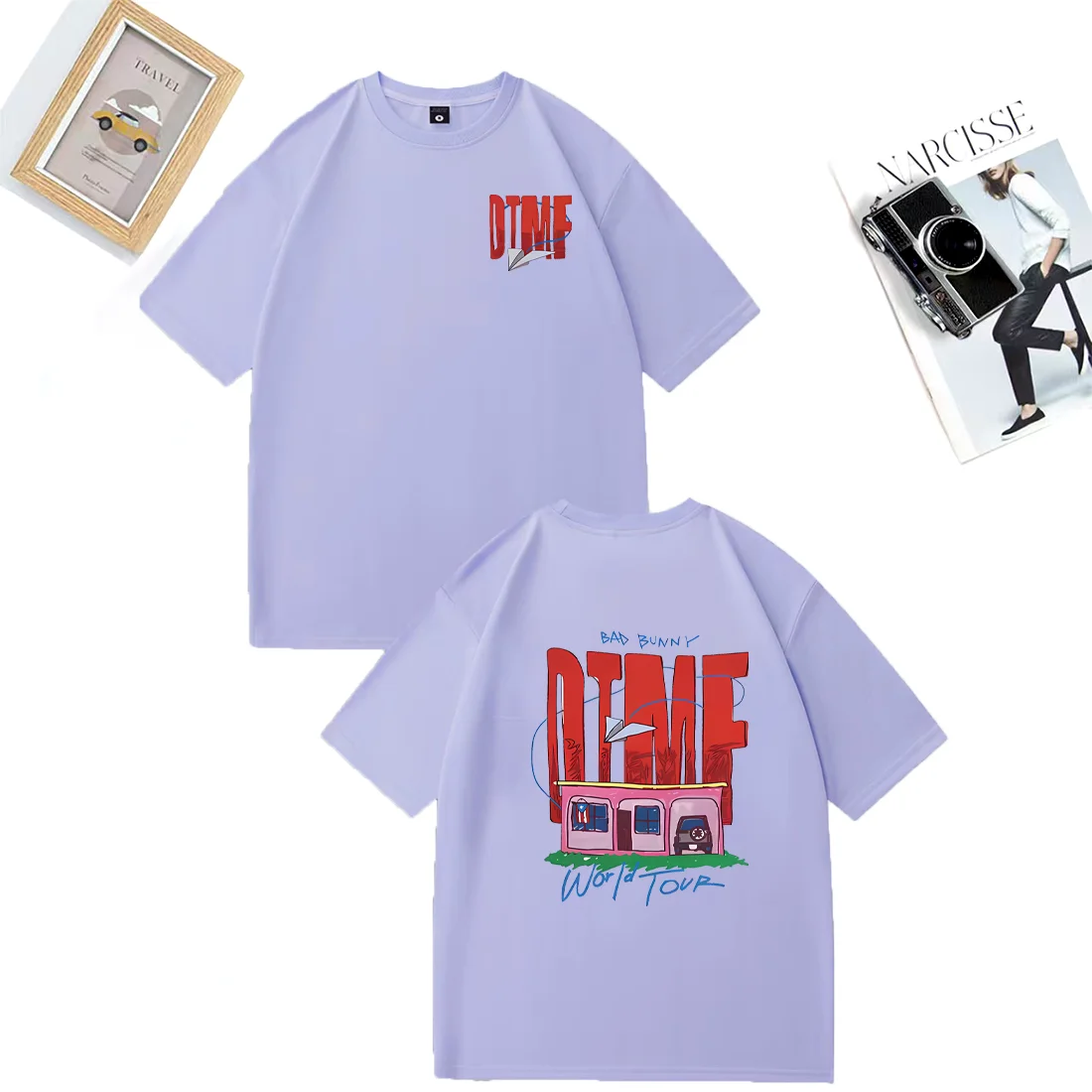 Singer Bad Bunny DTMF World Tour 2026 NEW T Shirts Men Women Vintage Fashion Streetwear 100% Cotton Short Sleeve Plus Size Tops