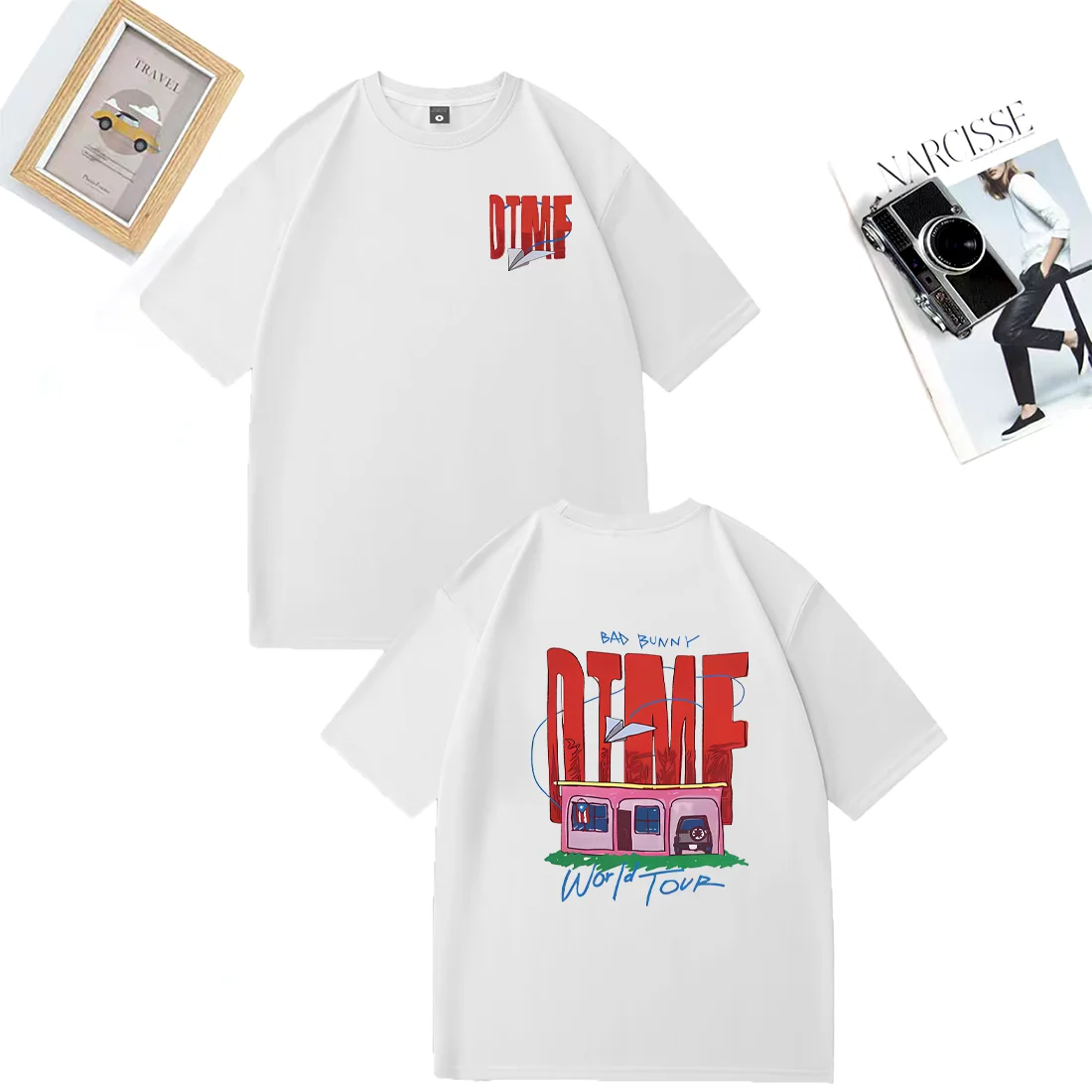 Singer Bad Bunny DTMF World Tour 2026 NEW T Shirts Men Women Vintage Fashion Streetwear 100% Cotton Short Sleeve Plus Size Tops