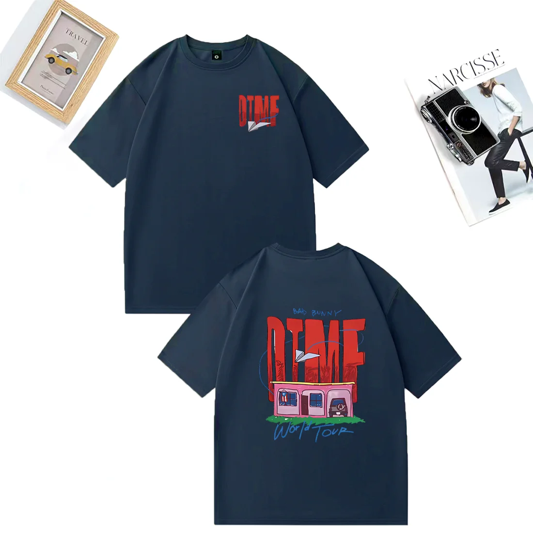 Singer Bad Bunny DTMF World Tour 2026 NEW T Shirts Men Women Vintage Fashion Streetwear 100% Cotton Short Sleeve Plus Size Tops