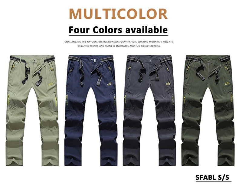 XL-5XL Lightweight Thin Summer Pants for Men Sweatpants Stretch Quick Dry Trousers Men Hiking Camping Men's Pants Joggers Summer