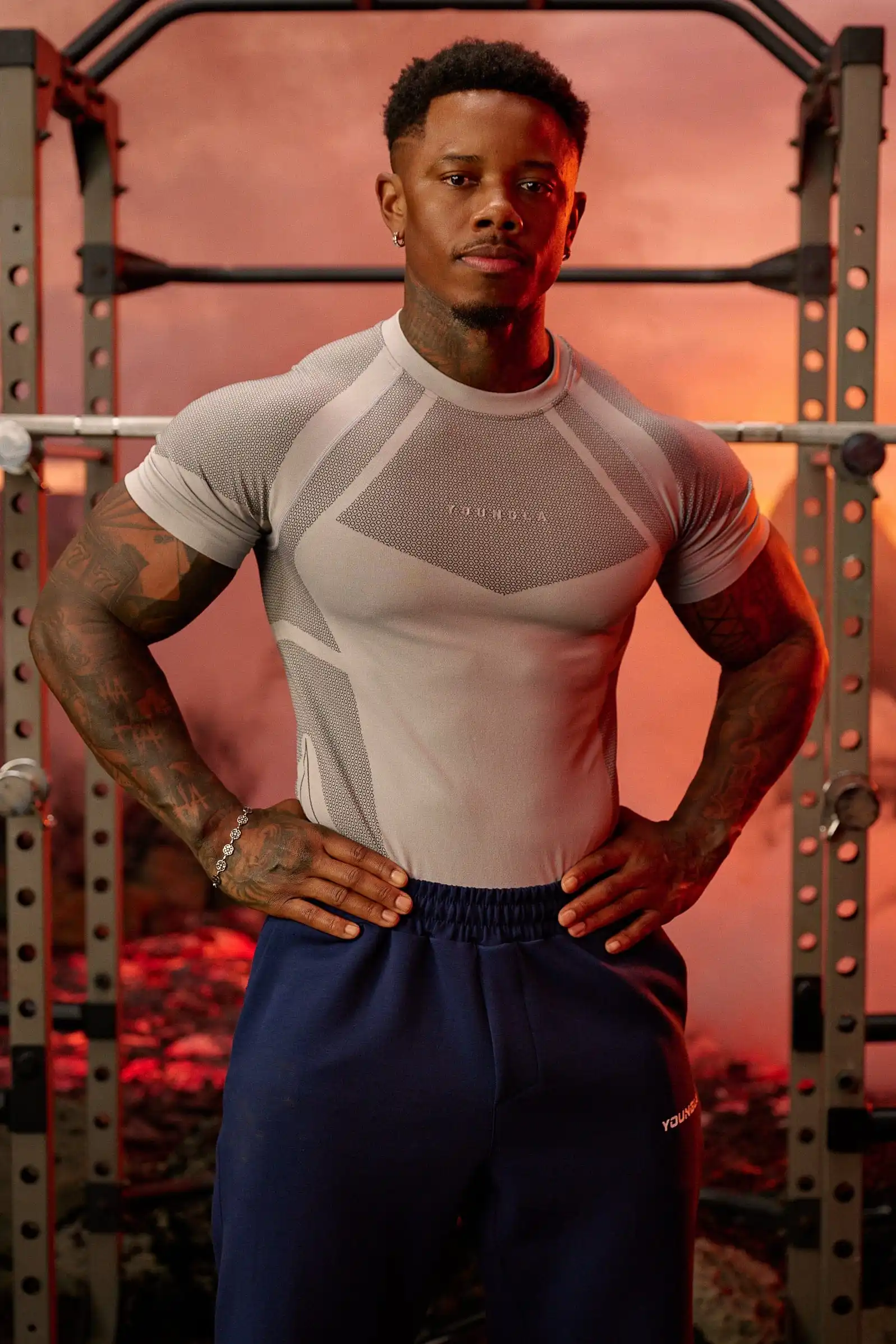 Men Seamless Compression T-shirt Quick Dry Breathable Gym Workout Tee Elastic Slim Fit Fitness Running Short Sleeve Sport Top fo