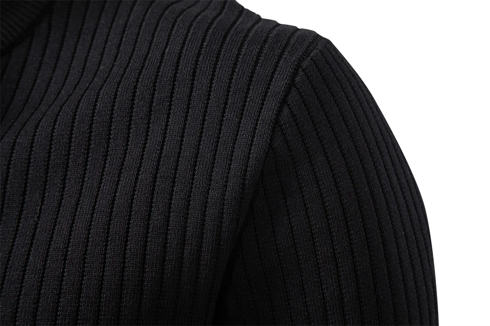 AIOPESON Button Placket Polo Shirt Men Ribbed Stripe Long Sleeve Contemporary Fit Minimalist Autumn Winter Premium Business Top