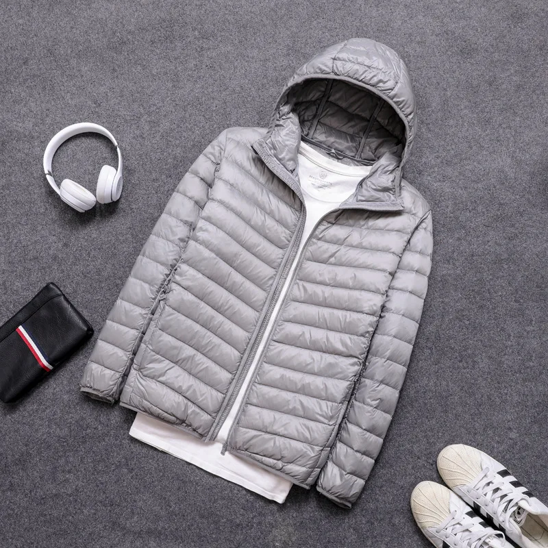 Men Down Jacket All-Season Ultra Lightweight Packable Water and Wind-Resistant Breathable Coat Big Size Men Hoodies Jackets 2023