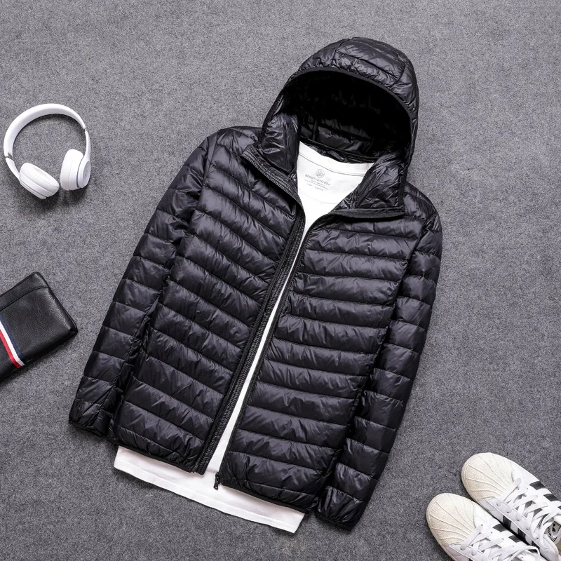 Men Down Jacket All-Season Ultra Lightweight Packable Water and Wind-Resistant Breathable Coat Big Size Men Hoodies Jackets 2023