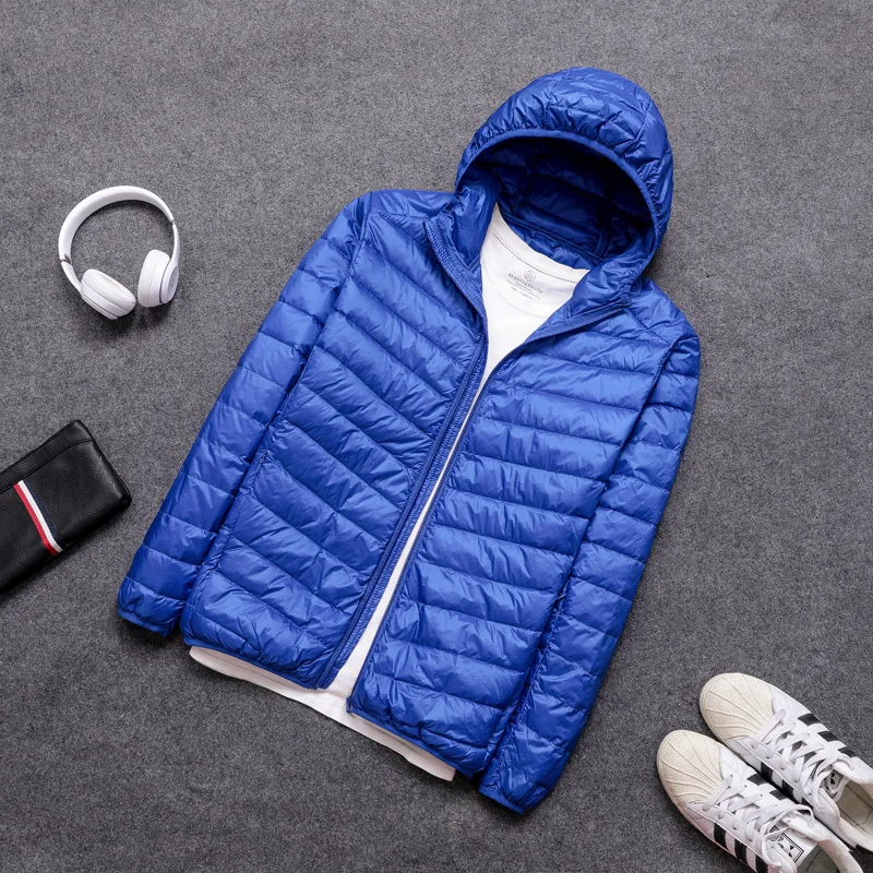Men Down Jacket All-Season Ultra Lightweight Packable Water and Wind-Resistant Breathable Coat Big Size Men Hoodies Jackets 2023