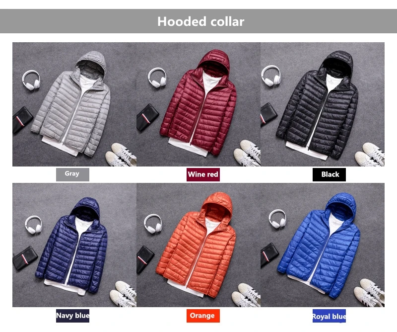Men Down Jacket All-Season Ultra Lightweight Packable Water and Wind-Resistant Breathable Coat Big Size Men Hoodies Jackets 2023