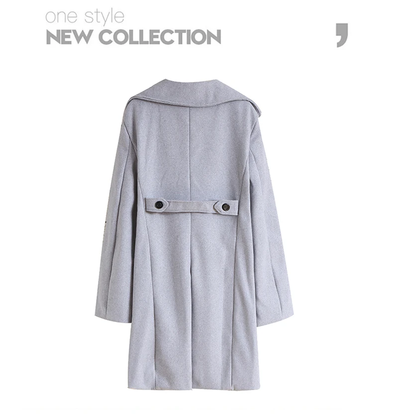 Mens Double Breasted Trench Coat Wool Blend 2025 Autumn Winter Solid Casual Slim Fit Long Jacket Wool Coat Fashion Mens Clothing