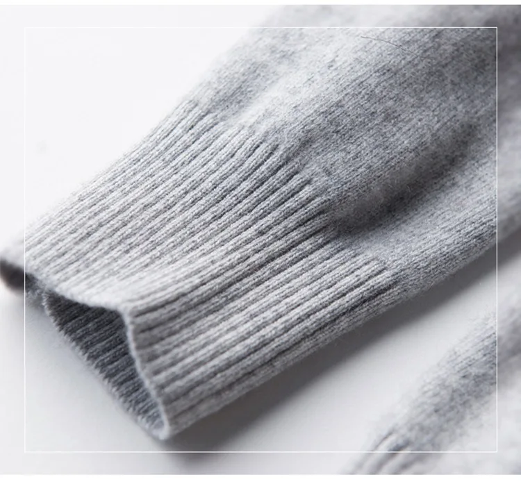 Cashmere Cotton Blend Classic V-neck Knitted Sweater Men Pullover 2024 Autumn Winter Soft Warm Business Casual Jumper Pull Homme