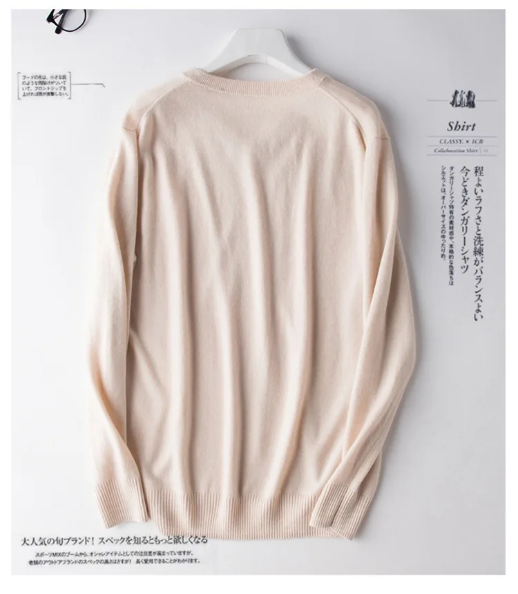 Cashmere Cotton Blend Classic V-neck Knitted Sweater Men Pullover 2024 Autumn Winter Soft Warm Business Casual Jumper Pull Homme