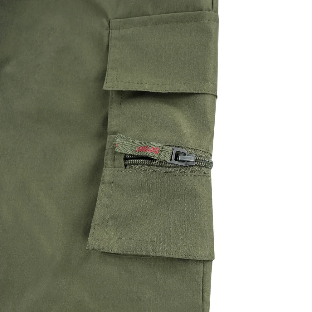 Men's Spider Print Cargo Shorts Male Outdoor Overalls Elastic Waist Cycling Shorts Multi-pockets Loose Work Beach Sports Shorts