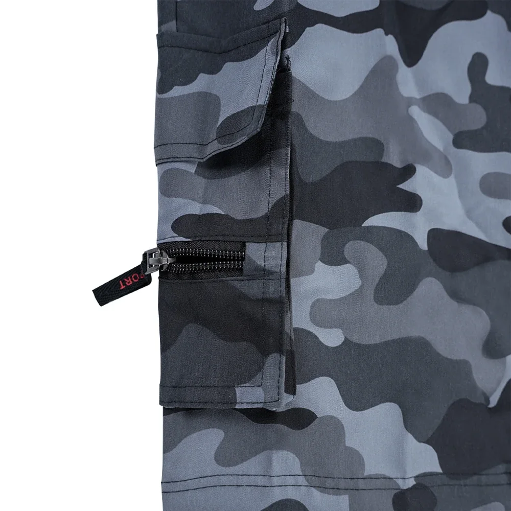 Men's Spider Print Cargo Shorts Male Outdoor Overalls Elastic Waist Cycling Shorts Multi-pockets Loose Work Beach Sports Shorts