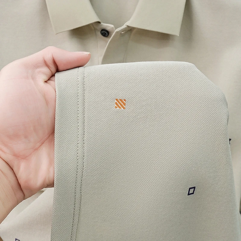 High Quality Man Summer Short-Sleeved Polo Shirt Lapel Button Multi-pattern Puppy Embroidery Ventilate Business Casual Men'sWear