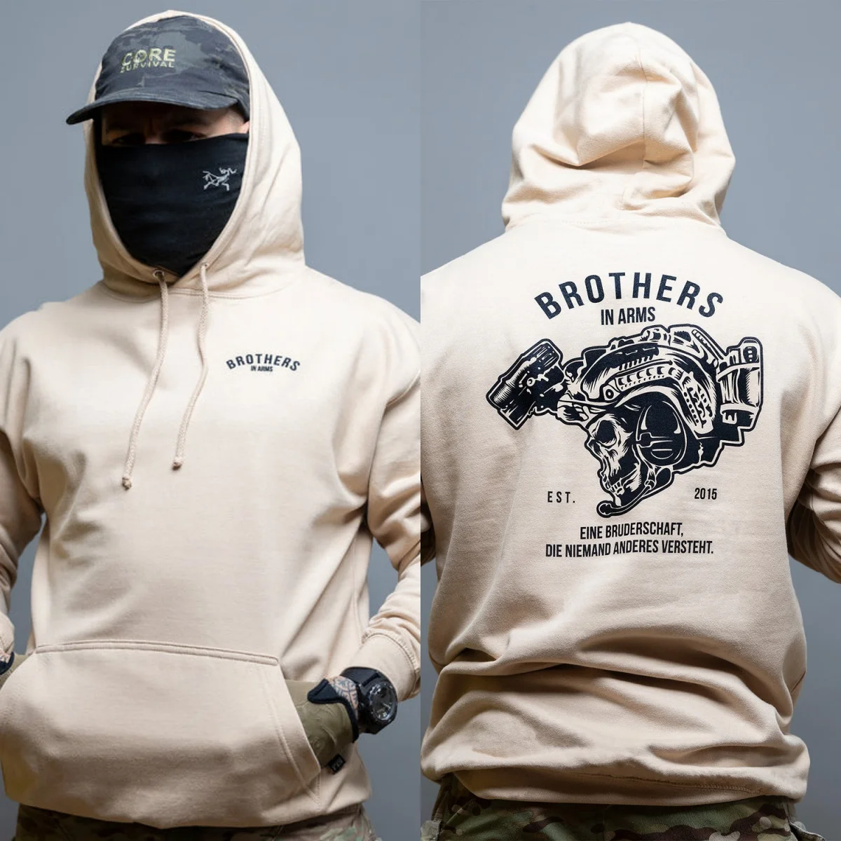 Brothers in Arms _ Team Hoodie Graphic Cotton High-end Luxury Unisex Style Both of Men and Women