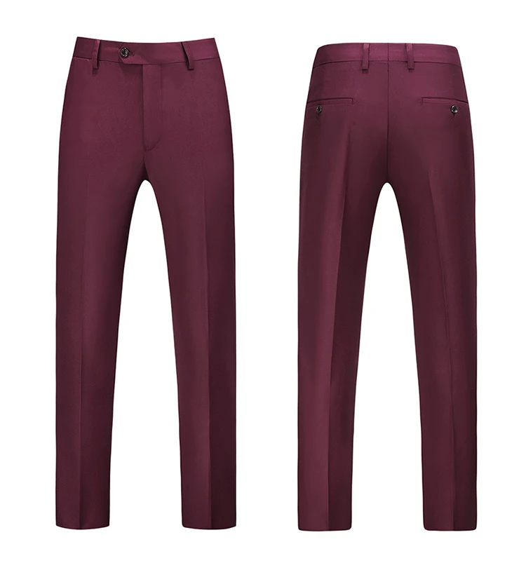 Men Dress Pants Solid Color Slim Fit Business Casual Office Wedding Formal Trousers High Quality Men Clothing Suit Pants 29-40
