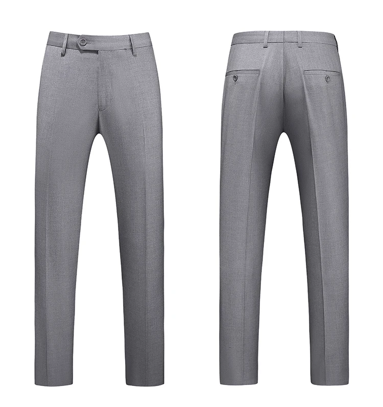 Men Dress Pants Solid Color Slim Fit Business Casual Office Wedding Formal Trousers High Quality Men Clothing Suit Pants 29-40