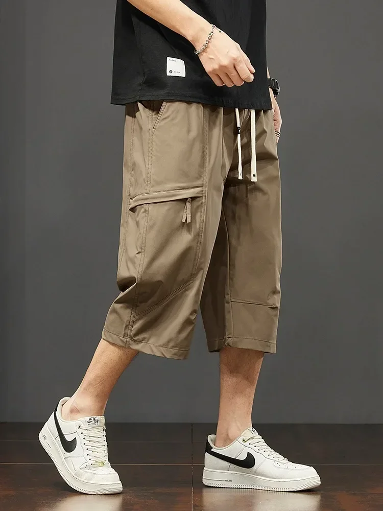 Cargo Shorts Men Working Cropped Pants Summer New Thin Casual Loose Sports Shorts Bermudas Fashion Casual Man Shorts
